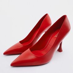 High Heel Leather Pumps. Pointed Toe. Back Seam. Square Shaped Heel. Heel Height: 3.5 Inches Thank You For Shopping With Me! I Do Not Respond To Extremely Low Offers. #Happyposhing #Stayfabulous #Boujeebusiness Boxj2890 02255 S9 Chic Red Court Shoes For Work, Red Classic Court Shoes For Party, Classic Red Heels With Pointed Toe, Red High Heel Court Shoes For Work, Chic Red Closed Toe Court Shoes, Elegant Red Pointed Toe Court Shoes, Red High Heel Workwear Heels, Chic Red Leather Court Shoes, Red High Heels For Work