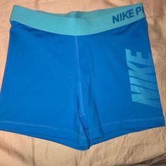 Blue And Light Blue Nike Spandex Dri-Fit Good Condition Never Worn Nike Blue Activewear For Workout, Nike Stretch Blue Bottoms, Nike Blue Stretch Bottoms, Blue Nike Stretch Activewear, Nike Blue Stretch Activewear, Poshmark Clothes, Volleyball Spandex, Bodycon Dress Homecoming, Nike Spandex