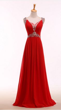 The elegant red evening dress, the crystal evening Red Evening Dresses Elegant, Red Evening Gowns, Evening Fashion, Red Evening Dress, Cute Prom Dresses, Pretty Prom Dresses, Elegant Red, Indian Fashion Dresses, Art Dress