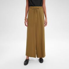 Add a touch of sophistication to your look with our wide-leg pull-on pants. The contrasting wide elastic waistband and narrow drawstring create an elegant, refined style. Made from midweight textured twill fabric, they offer a casual feel with a touch of structure, making them ideal for early autumn. Featuring a wide-leg fit and convenient side pockets, these pants are versatile enough to pair with a variety of tops for any occasion. A New Day™: Style that goes wherever you do. Early Autumn, Refined Style, Twill Fabric, Bottom Clothes, Pull On Pants, A New Day, Bottoms Pants, New Day, Straight Leg