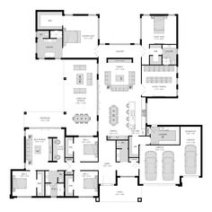 the floor plan for an apartment with two living areas and three bedroom apartments on each level