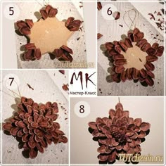 how to make a pine cone ornament for christmas tree ornaments with instructions and pictures