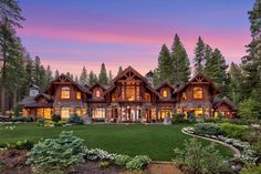 this is an image of a beautiful house in the woods