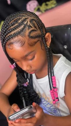 Difficulty: Difficult     hair  • braiding hair  • parting comb  • beads   • gel Braids 2023, Hairstyles For Black Kids, Kid Braid Styles, Cute Braided Hairstyles, Toddler Hairstyles Girl