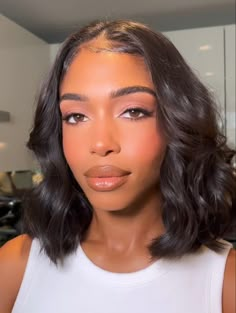 Blowout Black Women, Short Hair Blowout Black Women, Short Hair Blowout, Hair Blowout, Silk Press Natural Hair, Short Hair Black, Lori Harvey, Blowout Hair