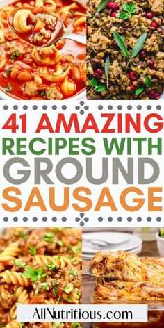 Ground Sausage Skillet Recipes, Recipes Made With Sausage, Recipes With Garlic Sausage, Dinners To Make With Ground Sausage, Dinner Ideas Sausage Ground, Recipes For Dinner With Sausage, Crockpot Meals With Ground Sausage, Ground Sweet Sausage Recipes Dinners