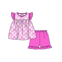 Material: Milk Silk Preorder,if you order please do at least 5pcs,and production time is 4-6weeks after order If you order with other stock items,we will need ship together when this item finished~ Silk Production, Pearl Top, Baby Skirt, Pink Bows, Girls Summer Outfits, Milk Silk, Ruffle Shorts, Baby Design, Pink Bow