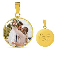 "Personalized Photo Circle Necklace, Custom Picture Necklace, Photo Necklace, Picture Necklace Pendant, Gift for Women, Mother's Day Gift Material - Handcrafted in the USA! - Real 18k Gold Finish - Includes a presentation gift box Product Dimensions ➜ Luxury Necklace: 18-22\" (45-56cm) adjustable ➜ Circle Pendant: 23.5mm x 23.5mm Our jewelry is made of high-quality surgical steel with a shatterproof liquid glass coating and an 18k gold finish option. Our personalized jewelry necklace is a perfec Customizable Round Pendant Jewelry For Valentine's Day, Customized Round Pendant Charm Necklace For Valentine's Day, Round Charms Necklace For Birthday Gift, Customizable Round Necklaces For Valentine's Day, Customizable Necklaces For Valentine's Day, Anniversary Charm Necklace With Round Pendant, Anniversary Necklaces With Round Pendant Charms, Anniversary Necklace With Round Pendant Charms, Customized Round Pendant Jewelry For Anniversary