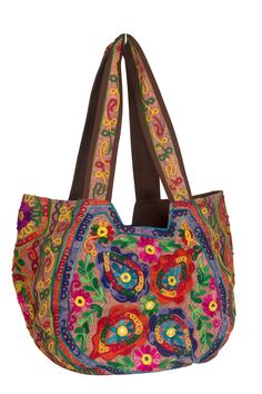 PRICES MAY VARY. USPTO REGISTERED TRADEMARKED BRAND ✮QUALITY HANDMADE CRAFTSMANSHIP - Handmade by Tribe Azure Fair Trade Artisans. Each Bag is individually made by hand with great attention to details. Embroidered floral elephant tapestry with real mirrors. ✮STRONG, DURABLE, COMFORTABLE - Outside is soft cotton. Inside is thick canvas fabric lining for maximum durability. Large wide straps for a comfortable carry ✮LARGE/MEDIUM ROOMY SIZE: 12"Height x 13" width x 7" depth. Handle Drops 11 inches. Work Laptop, Elephant Tapestry, Floral Handbags, Laptop Shoulder Bag, Floral Purse, Printed Handbags, Pouch Organizer, Top Handle Handbags, James Brown