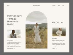 the website is designed to look like it has an image of two women in white dresses