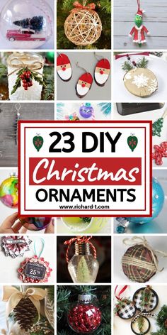 25 homemade christmas ornaments with text overlay