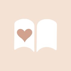 an open book with a heart cut out of the front and back pages, on a light pink background