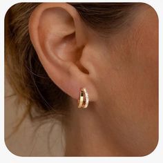 [Lightweight Hoops Sizes]: Cubic Zirconia Earrings,Small Gold Hoop Earrings For Women Outer Diameter:15mm,Huggie Hoops Earrings Thickness:3mm. Lightweight Gold Huggie Hoop Earrings Womens Jewelry Teen Girls Trendy Stuff. [Hypollergenic Meterial]: Cute Dainty Cz Sprial Hoop Earrings. High-Quality Copper 14k Gold Plated Earrings,925 Sterling Silver Posts, The Back Of Comfy Earrings Is Not Easy To Fall Off, Earrings For Sensitive Ears Hypoallergenic, Diamond Hoop Earrings For Women, Show Off Your E Diamond Earrings For Women, Chunky Gold Hoop Earrings, 14k Gold Hoop Earrings, Small Gold Hoop Earrings, Gold Earrings Models, Gold Jewelry Gift, Double Hoop Earrings, Small Gold Hoops, Chunky Hoop Earrings