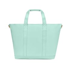 Classic Tote Bag Green Tote Diaper Bag For Travel, Weekend Tote Bag With Top Carry Handle, Travel Tote Diaper Bag With Leather Handles, Weekend Diaper Bag Tote With Removable Pouch, Diaper Tote Bag With Removable Pouch For Weekend, Weekend Diaper Tote With Removable Pouch, Weekend Bag With Double Handle, Weekend Bags With Leather Double Handles, Weekender Bag With Removable Pouch For Weekend