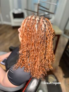 Atl Braider Boho Knotless, Hair Inspo, Orange