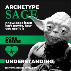 an advertisement with the words, core desirie and star wars character yoda