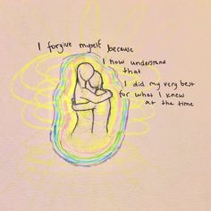 a drawing of a woman holding a baby in her arms with words written on it