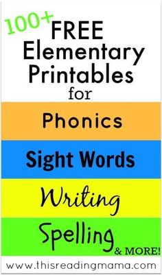 the free printable phonics for sight words writing spelling and more is available