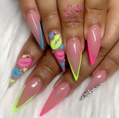 Spring Nails Dip, Nails Design Spring, Spring Nails Gel, Nails Bright, Nails Dip, Nails Brown