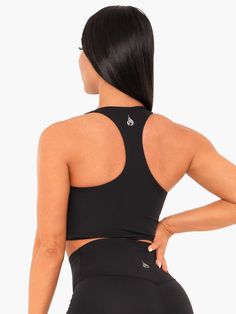 ABOUT THIS COLLECTION  Lift in luxe comfort with our premium NKD collection. This iconic range features our high-end, luxe Ryderwear fabric that flatters your curves & feels like you’re wearing absolutely nothing. The ultimate sports bra to support your every move without compromising on barely-there comfort. The NKD sports bra is a long line racerback make from the most luxurious, buttery soft, stretch fabric. Ideal for gym, yoga or pilates and to be paired perfectly with our NKD leggings for t