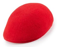 a red beret is shown on a white background with clippings to the side