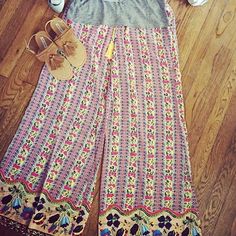 Adorable Palazzo Pants! Pants Have Shorts Sewn Inside Because Fabric Is Lightweight & Shear. (60% Cotton, 40% Polyester) Gauze Pants, Boho Jumpsuit, Printed Palazzo Pants, Orange Pants, Palazzo Pant, Wide Leg Palazzo Pants, Womens Wide Leg Pants, Ruffle Pants, Wide Leg Dress Pants