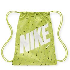 Nike Heritage Drawstring Bag Color: Atomic Green Dimensions - 16in X 12in Gender - Great For Men, Women And Kids Features And Benefits Drawstring Closure Encourage Accessibility And Convenient Transport Crafted With Water Resistant 100% Polyester Fabric For Durability Main Compartment Provides Ample Storage For Your Gear Futura Print Design And Woven Flag Label Add A Sleek, Sporty Appearance To The Lookspot Clean Specifications Product Type: Drawstring Activity: Gym Training, Laptop/Tablet, Travel, Swim / Swimming Bag, Hiking, Biking, Beach Alternative Names- Festival Bag, Fanny Pack, Hip Pack, Hip Bag, Shoulder Bag, Crossbody Bag, Utility Bag, Sling Bag, Mini Backpack, Neck Sl Kids Drawstring, Tech Bag, Green Backpacks, Cinch Bag, Red Backpack, Topo Designs, Hiking Bag, Utility Bag, Swimming Bag