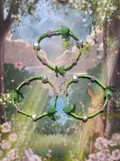 an artistic photo with flowers and leaves in the shape of four hearts, surrounded by other images