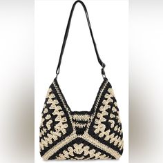 Superior Qualitythe Straw Hobo Bag Is Made Of High Quality Straw.The Strap Is Made Of Pu Leather.It Is Lightweight, Durable, Soft To The Touch And Easy To Clean.It Can Be Used As A Handbag And Shoulder Bag. Large Capacitythe Summer Beach Bag Size Is 13.78''(L)0.39(W)13.78(H). This Straw Tote Bag Can Hold All Your Daily Essentials, Including Books, Ipad, Umbrella, Sunglasses, Handheld Fan, Sun Screem, Phone, Cosmetics, Wallet, Id Card, Keys And More. Unique Designthe Woven Beach Hobo Bag Features Trendy Cream Square Crochet Bag, Trendy Cream Crochet Square Bag, Retro Natural Shoulder Bag For Daily Use, Natural Retro Shoulder Bag For Daily Use, Trendy Cream Crochet Bag With Adjustable Strap, Retro Shoulder Bag For Vacation, Retro Black Shoulder Bag For Summer, Cream Crochet Crossbody Bag For Everyday Use, Cream Crochet Bag With Adjustable Strap For Daily Use