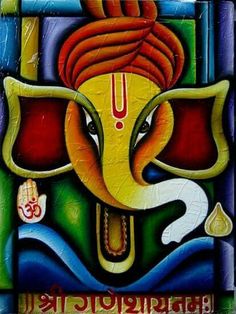 Rangoli Designs Ganesha, Ganesha Drawing, Ganesh Art Paintings, Lord Ganesha Paintings, Ganesh Art, Ganesha Painting, Madhubani Art, Ganesha Art, Shiva Art