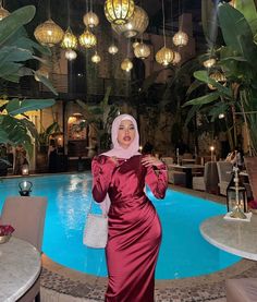 Samra Satin Dress in Burgundy – Hijabglamour Birthday Outfits For Hijabis, Stain Dress Hijab, Satin Dresses Long Hijab, Birthday Dress Modest, Pretty Modest Dresses, Hijabi Satin Dress, Hijabi Silk Dress, Hijabi Evening Dresses, Modest Birthday Dress