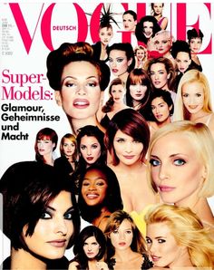 a magazine cover with many different women on it