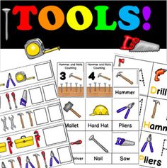 Tools and construction visuals, center activities, and more for 3K, Preschool, Pre-K and Kindergarten. Help your kiddos develop their understanding and knowledge of tools used for building with these hands-on center time activities and materials! Incorporate actual tool toys to make these activities more relatable and hands-on! This resource includes phonics and letters, patterning, shape, number recognition, counting, sorting activities and more! These tool themed centers will help your kiddos Starting A Daycare Center, Toys To Make, Starting A Daycare, Creative Curriculum, Center Activities, Number Recognition, Sorting Activities, Time Activities, Letter Recognition