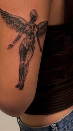 90s Band Tattoos, Womens Tattoos Arm, Grunge Tattoos For Women, In Utero Tattoo, Utero Tattoo, Small Ink Tattoos, Angel Tattoo Ideas, Tattoo Sleeve Women, Dreams Tattoo