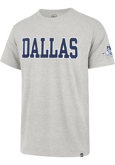 47 Cowboys Franklin Short Sleeve Fashion T Shirt Sports Cotton T-shirt With Embroidered Graphics, Short Sleeve T-shirt With Embroidered Graphics For College, Athletic Heather Cotton T-shirt For Fans, Gray Cotton T-shirt With School Spirit, College Fan Apparel T-shirt With Embroidered Graphics, Athletic Heather Cotton T-shirt With Team Logo, Athletic Heather Cotton T-shirt With Team Spirit, College T-shirt With Embroidered Graphics And Relaxed Fit, Collegiate Embroidered Crew Neck T-shirts