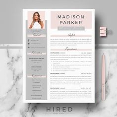 Creative & modern Resume / CV Template for Word AND Pages; Professional Resume / CV design, Cover Letter, References, tips; Instant Download Layout Cv, Creative Resume Design, Cv Design Professional, Cv Original, Cv Inspiration, Cv Design Template, Minimalist Resume Template, Reference Page, Basic Resume