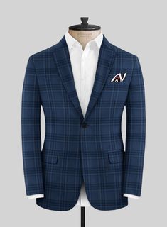 Exude confidence when you step out in our Reda Vale Blue Checks Wool Suit. Made from virgin wool, which breathes easily and is durable, this suit is a masterful combination of poise, style, and quality. With its beautiful blue shade and subtle plaid weave, it will give you a sharp and suave look. This versatile suit can be worn for formal evening events or even high-class meetings!  Look Includes    Reda     Vale     Blue     Checks     Wool  Fabric  Two Button Jacket Style  Notch Lapel   Horn R Grey Tweed Suit, Herringbone Tweed Jacket, White Linen Suit, Green Velvet Jacket, Peaky Blinders Suit, Class Meetings, Royal Blue Suit, Versatile Jacket, Blue Chinos