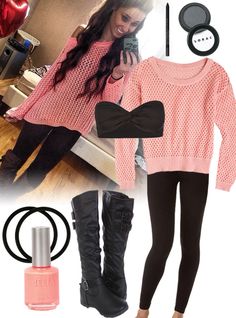 Love her outfit? Find out how to get her style here --> http://prettyprincess.us/teen-fashion-blog/casual-coral-sweater-cuteness/ Pink Outfits Casual, Coral Sweater, Pretty Princess, Pullover Outfit, Legging Outfits, Sweaters And Leggings, Pink Outfits, Outfits Casual, Fall Winter Outfits