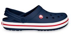 Vintage style and classic Crocs comfort. Our lightweight Crocband  clog is built with signature Croslite  material for a form-to-foot fit and heel straps that swing back for a snug fit and forward or wear as a clog.    Crocs trade  Crocband trade  Details:    Bold midsole stripe for a sporty look.  Odor-resistant, easy to clean, and quick to dry.  Ventilation ports for enhanced breathability.  Lightweight, non-marking soles.  Water-friendly and buoyant  weighs only ounces.  Fully molded Croslite Sporty Clogs With Arch Support For Sports, Casual Blue Clogs With Arch Support, Sporty Clogs With Arch Support And Round Toe, Sporty Blue Clogs With Cushioned Footbed, Sporty Closed Toe Clogs With Removable Insole, Casual Sports Clogs With Arch Support, Casual Sports Clogs With Removable Insole, Crocs Shoes For Men, Plastic Sandals