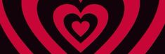 two hearts are in the middle of a spiral pattern on black and red background, as if they were intertwined