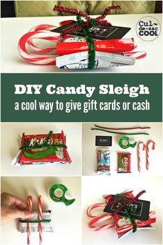 diy candy sleigh a cool way to give gift cards or cash