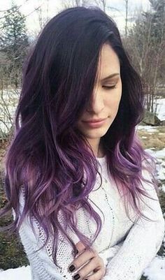 Trendy We Fryzurach, Purple Ombre Hair, Brown Ombre Hair, Ombré Hair, Hair Color Purple, Have Inspiration, Ombre Hair Color, Purple Ombre, Hair Color Balayage