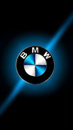 the bmw logo is shown on a dark background