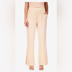 Keep Up With The Trends Wearing The Sanctuary Easy Going Gauze Pull-On Pants. Relaxed Fit. Pull-On Style Closure With Elasticized Waistband. Side Hand Pockets. Slits At The Hem. 100% Cotton. Machine Wash, Tumble Dry. Imported. Chic Wide Leg Pull-on Pants For Day Out, Chic Pull-on Pants For Daywear, Pull-on Style Pants For Day Out, Chic Pull-on Pants For Day Out, Chic Beige Pull-on Style Pants, Easy Going, Pants Color, Pull On Pants, Tumble Dryer