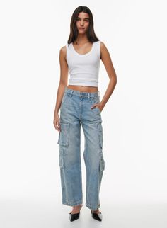 THE '90S MILLIE HI-RISE CARGO JEAN | Aritzia Everyday High Rise Cargo Jeans For Spring, High Rise Cargo Jeans For Everyday Spring Wear, Everyday Spring High Rise Cargo Jeans, Everyday Mid-rise Medium Wash Cargo Jeans, Everyday Mid-rise Cargo Jeans In Medium Wash, Everyday Medium Wash Cargo Jeans, High Rise Medium Wash Cargo Jeans For Everyday, Everyday Medium Wash Cargo Jeans For Spring, Medium Wash Cargo Jeans For Everyday In Spring