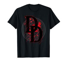 a black t - shirt with the letter d on it