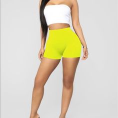 Seamless Mini Shorts **Inseam 2 1/2 Color Neon Gold Fits Up To Size 15 Content: 85%Polyester 15%Spandex Very Comfortable And With Great Extra Stretch, Breathable Material Great To Have To Wear Under Your Dresses Or Skirts! New Lounge Casual Basic Street Style Wear Casual Gym Yoga Athletic Layering Pieces Active Wear Neon Clothing Yellow Sports Biker Shorts With Built-in Shorts, Stretch Yellow Bottoms In Short Length, Yellow Stretch Short Bottoms, Yellow Stretch Bottoms Short Length, Yellow Stretch Bottoms Of Short Length, Yellow Stretch Short Length Bottoms, Yellow Stretch Short Leg Bottoms, Sporty Yellow High-waisted Shorts, Trendy Yellow Stretch Shorts