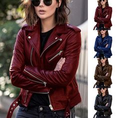 Jacket Outfit Women, Coat Plus Size, Formal Coat, Womens Biker Jacket, Lady Biker, Casual Winter Outfits, Shearling Jacket, Trendy Fashion Women, Faux Leather Jackets