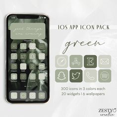 an iphone with icons on the screen is shown in this ad for zestyo