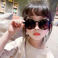 Fashion trendy Kids Cat Shape Plastic Frame Sunglasses. One size fit all ages between ages, 5-9. Standard kids size fit. Colors: Light Pink, White, Black, DETAILS Kids Sunglasses UVRAY Protection Standard Size fit One size fit all Shape: Cat shape Style: Plastic frame kids sunglasses Cute Animal Cartoon, Cartoon Ears, Boys Sunglasses, Glasses Trends, Kids Glasses, Plastic Sunglasses, Purple Cat, Girl With Sunglasses, Animal Cartoon